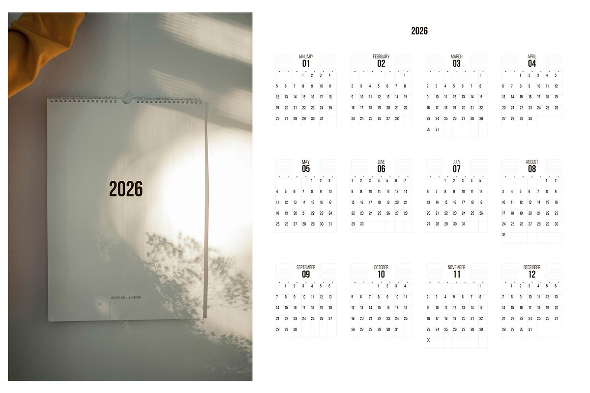 2026 calendar planner + sticker pack, a Graphic by Svitlana Kharchuk (Photo 2 of 8)