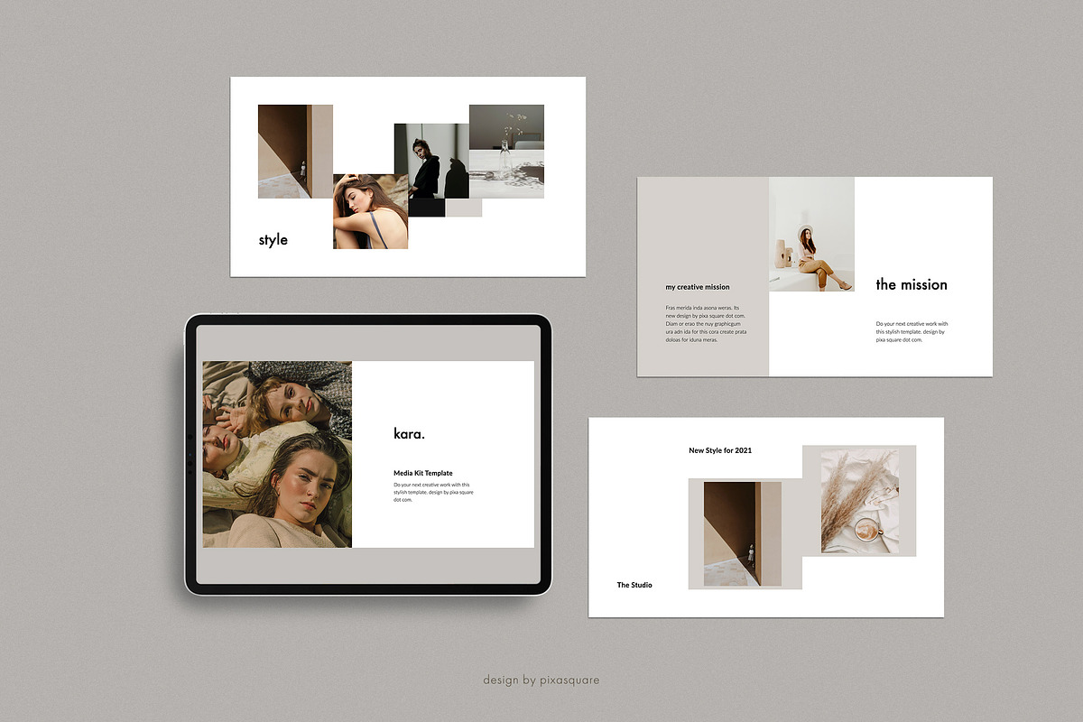 KARA - Media Kit Keynote Template, a Presentation Template by PixaSquare