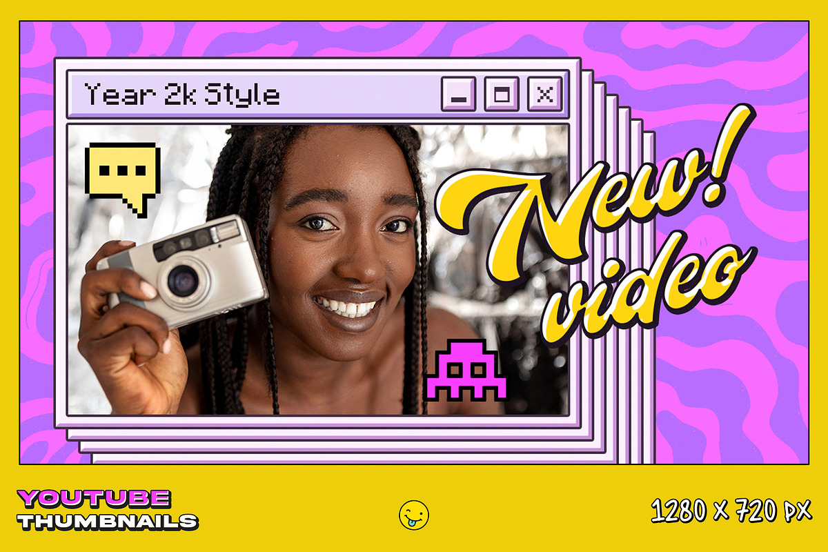 Y2k YouTube Thumbnails, a Social Media Template by Andrew Skoch Design (Photo 4 of 7)