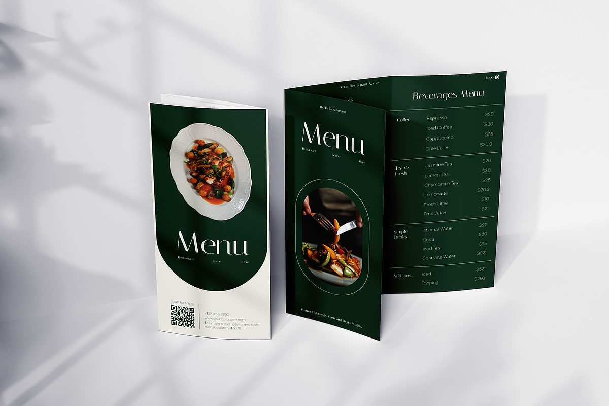 Green Restaurant Menu, a Stationery Template by Siska Arista (Photo 2 of 2)