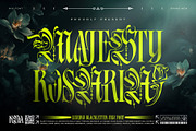 Majesty Rosaria Typeface, a Blackletter Font by alit design (Thumbnail 1 of 20)