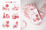 Love Coquette style. Vector clip art, a Decorative Illustration by Tata Pilip (Thumbnail 7 of 23)