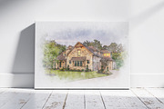 Watercolor House Painting Art Effect, an Action Add-On by MRI STUDIO (Thumbnail 6 of 17)
