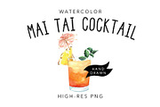 Watercolour Pineapple Cocktail, a Food Illustration by MumAndMe (Thumbnail 1 of 2)