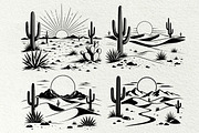 Desert Scenes Line Art Graphics, a Decorative Illustration by DENIDigitalArtSudio (Thumbnail 9 of 10)