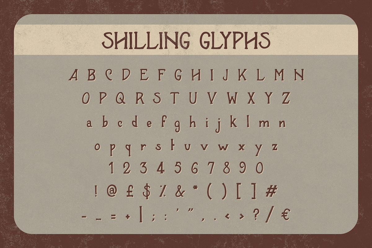 Shilling Font preview 2
