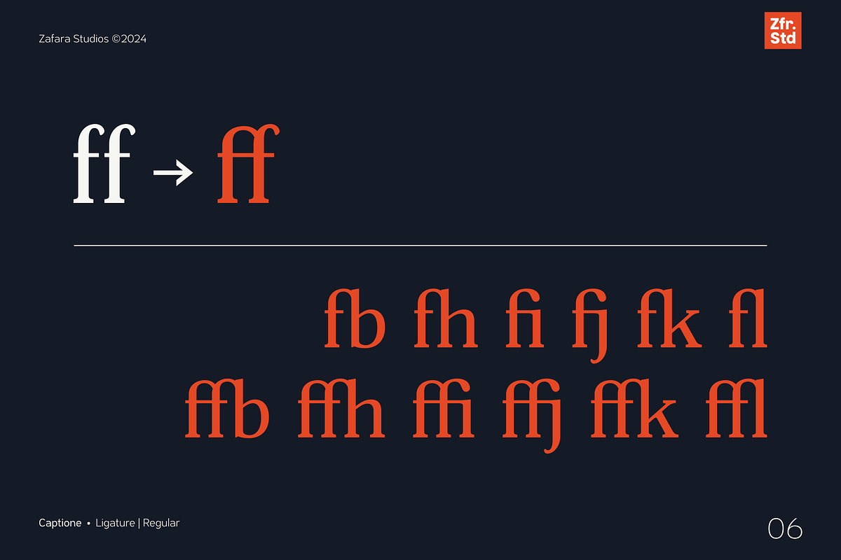 Captione, a Serif Font by Zafara Studios (Photo 6 of 9)