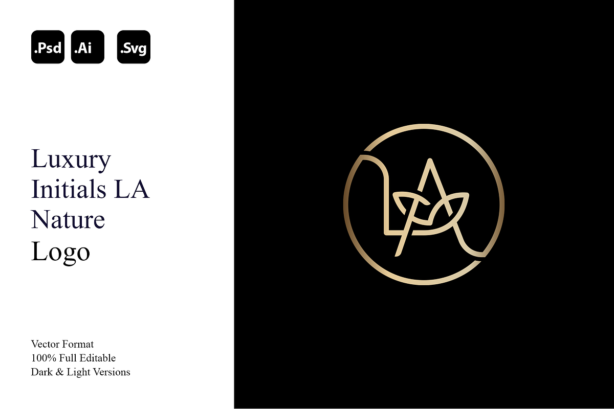 Luxury Initials LA Nature Logo, a Branding & Logo Template by Luxury Logos (Photo 1 of 4)