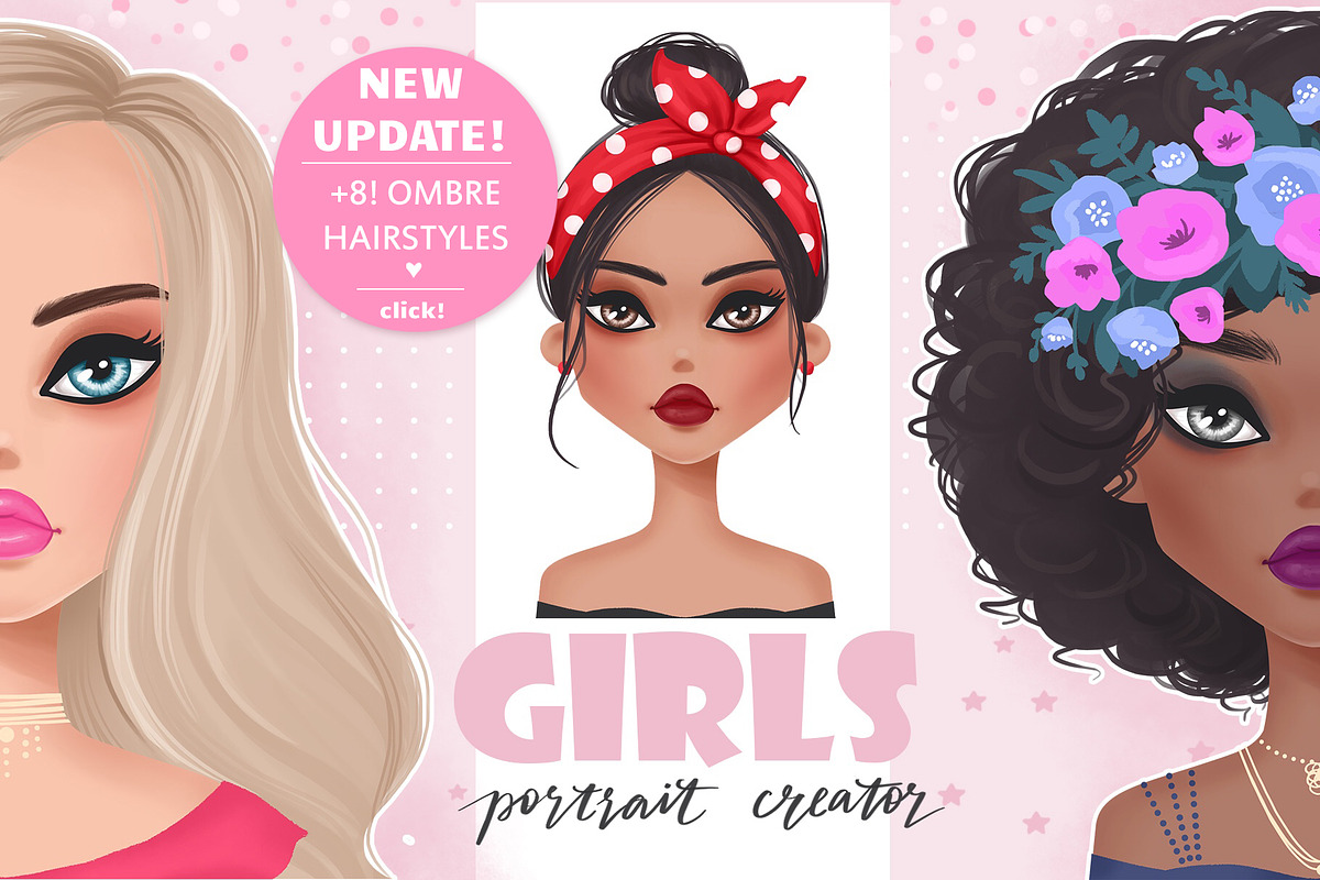Girls portrait creator., a Person Illustration by Yana Lesiuk (Photo 1 of 11)
