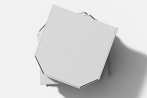 3d Takeaway Pizza Boxes Mockup