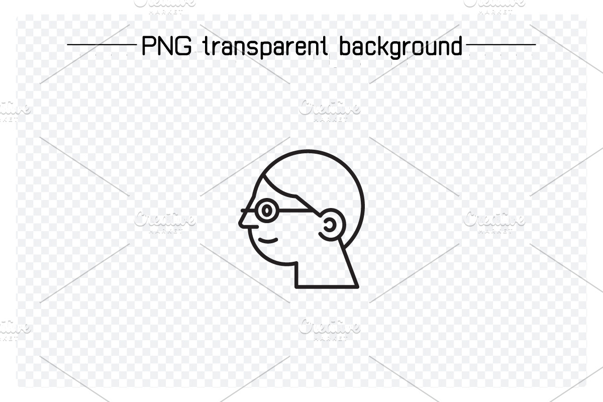 Comic Human Face Profile Icons Set, a Person Illustration by Designfour (Photo 4 of 7)