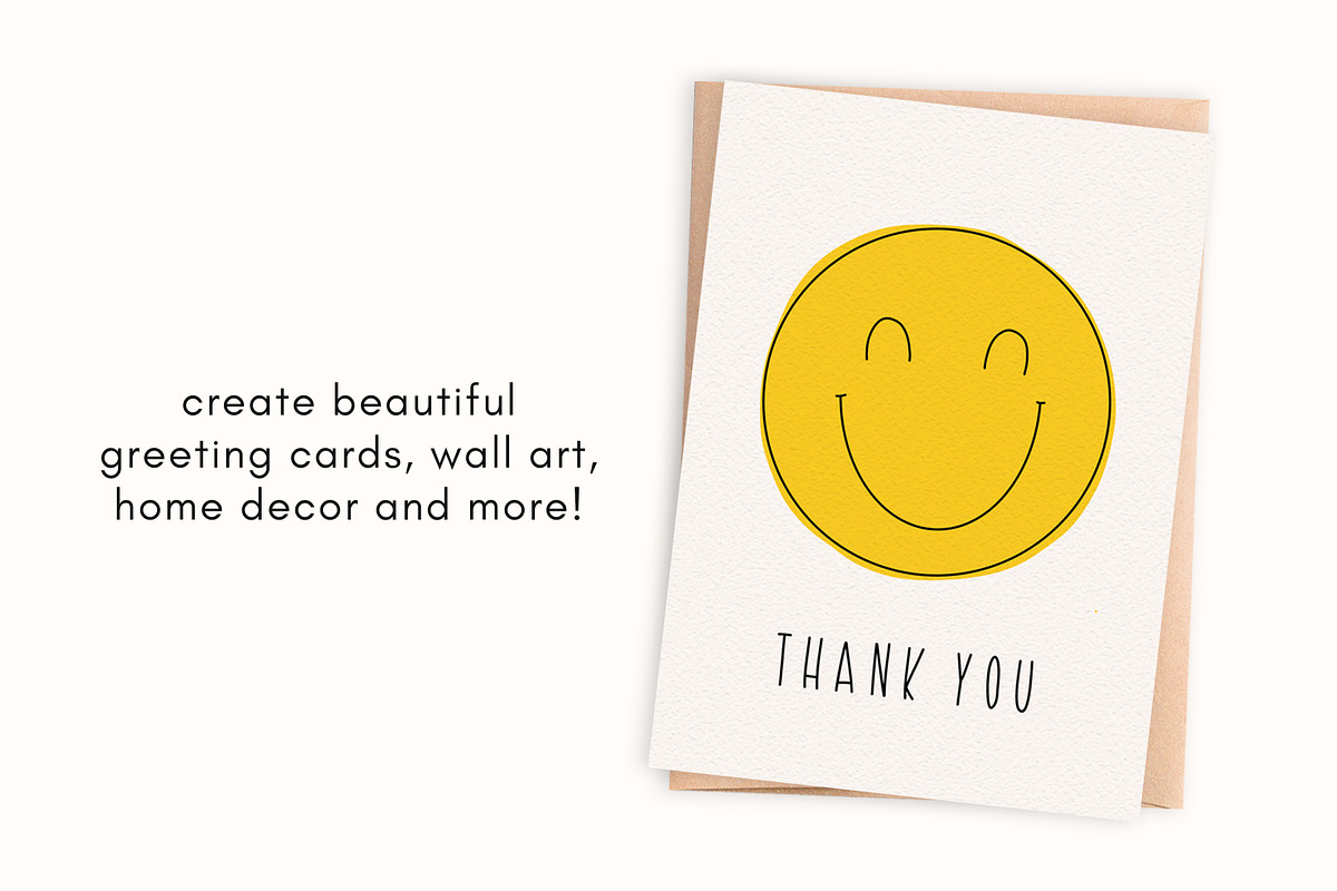 Smiley face clipart illustration, an Illustration by Allyson Johnson (Photo 2 of 3)