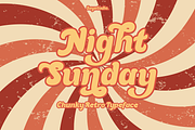 Night Sunday - Retro Font, a Font by Say Studio (Thumbnail 11 of 15)