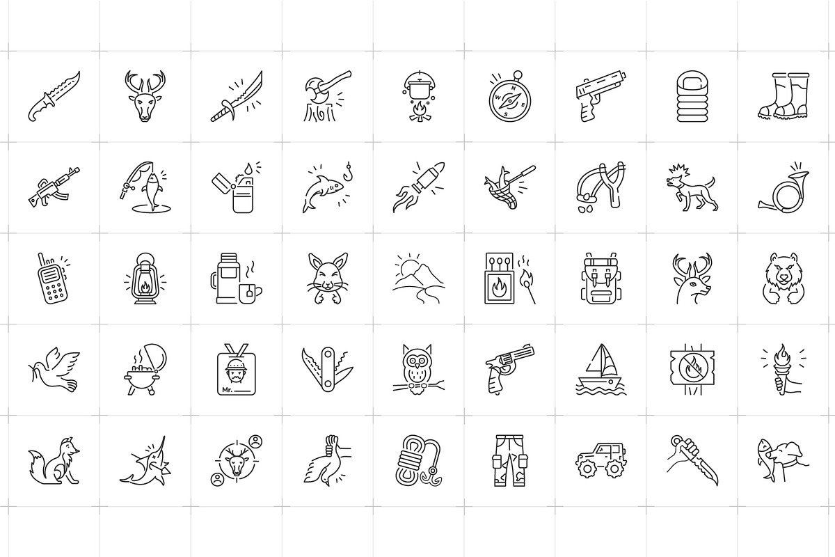 Hunting Outline Icon Pack, an Outline Icon by Prosymbols (Photo 4 of 5)