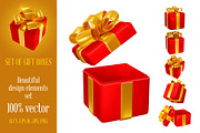 Gift Boxes Set, an Object Illustration by Vector beauty (Thumbnail 1 of 2)