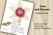 Transfer to Fabric - Love and Flower, a Print Template by Kseniya-Omega (Thumbnail 1 of 3)
