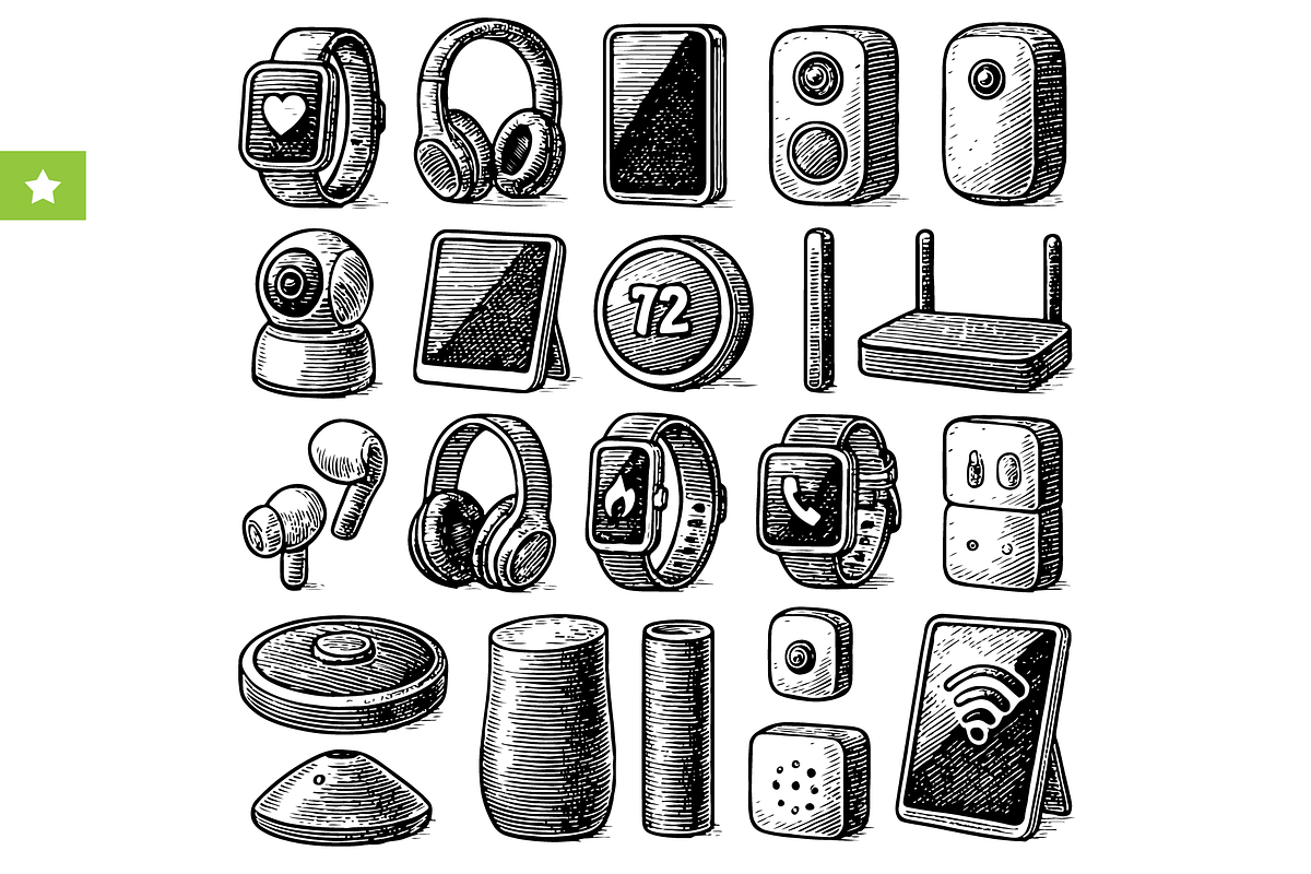 Smart Tech Gadgets Set, an Object Graphic by RT Studio (Photo 1 of 4)