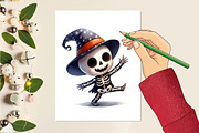 Halloween Funny Skeleton Sublimation, a Seasonal Illustration by Craft Nest (Thumbnail 2 of 5)