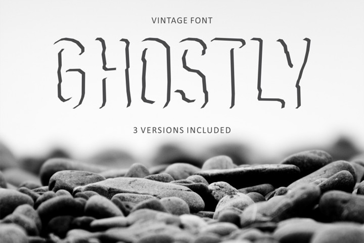 Ghostly Shadow 3 versions font preview 2