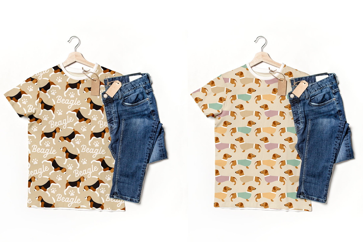Cute puppy dog pattern bundle, a Pattern Graphic by RevolutionizZed (Photo 11 of 17)