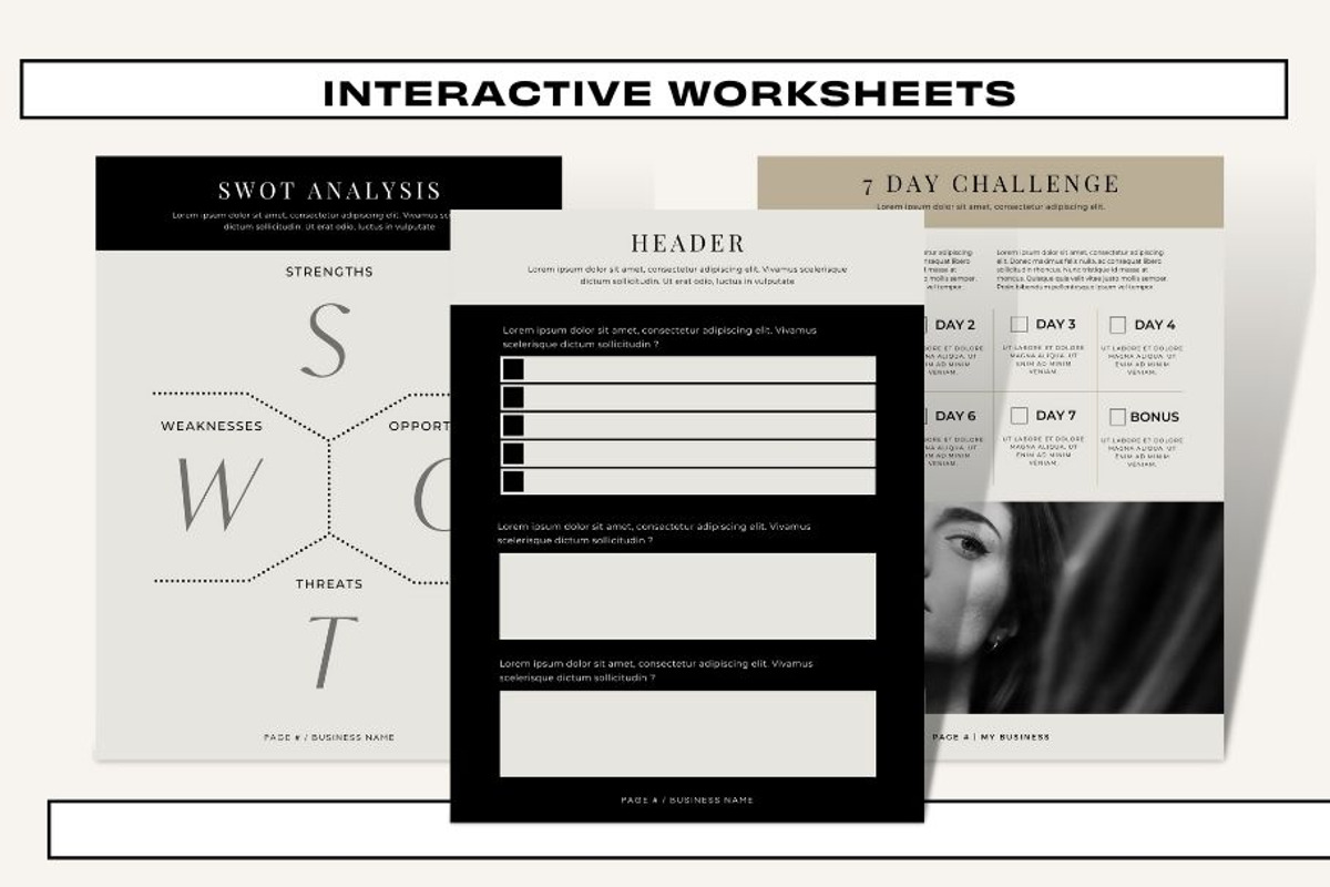 60 Page Lead Magnet - Noir Luxe, a Social Media Template by Freedom Business Shop (Photo 6 of 10)
