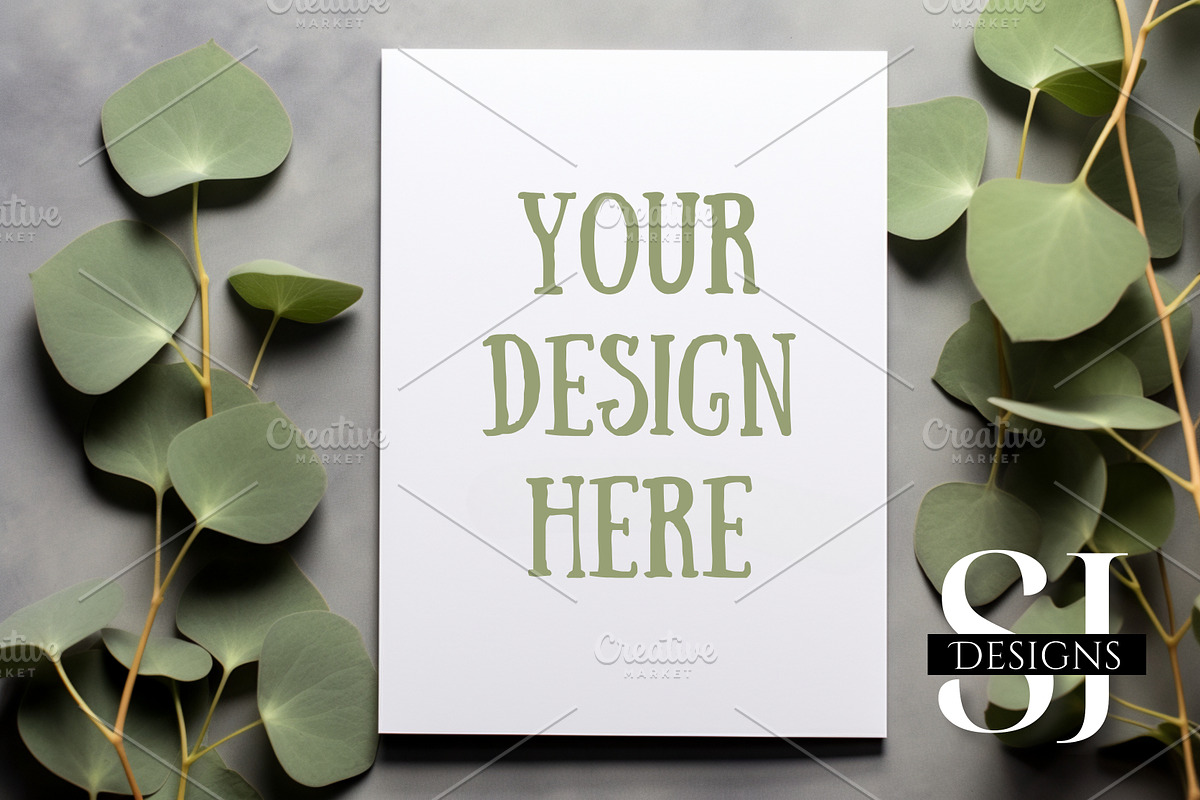 Flat Lay 5x7 Print Mockup, a Product Mockup by Sunny Jar Designs