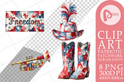 Patriotic Patchwork Sublimation, a Seasonal Illustration by Artnoy (Thumbnail 11 of 18)