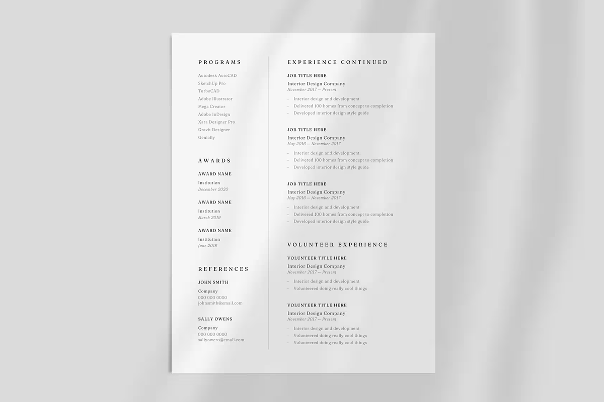 Minimalist Resume Designers Canva, a Resume Template by frommakertomaker (Photo 4 of 9)