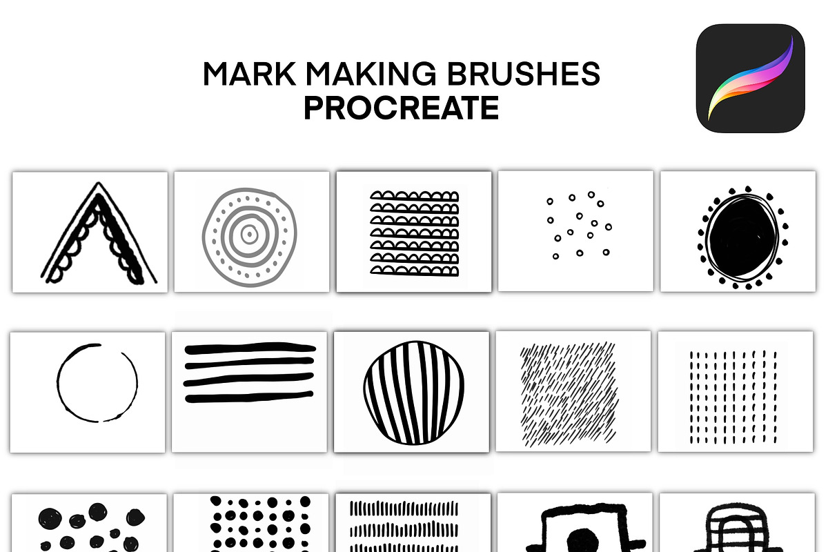 Procreate Mark Making Brushes Set 2, a Brushes & More by Soaring Bird Designs (Photo 6 of 7)