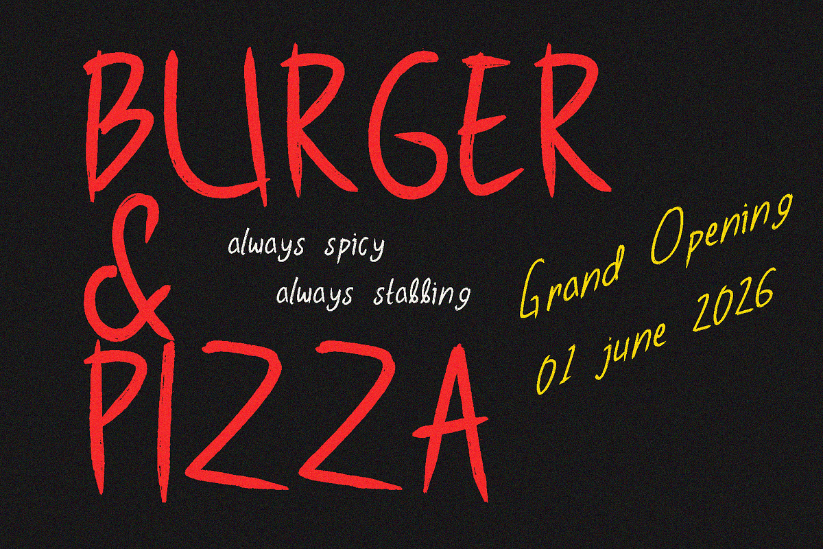 Maniac Rebelz - Handwritten Font, a Handwritten Font by Boril Std (Photo 4 of 9)