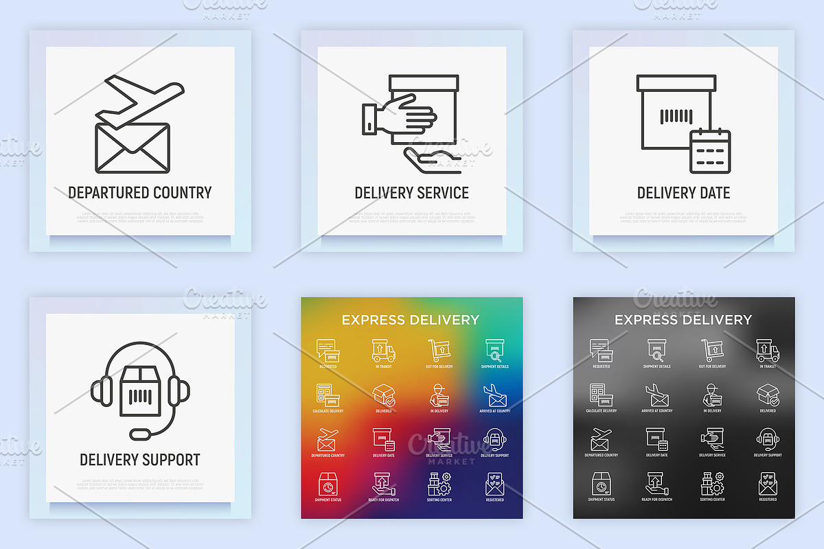 Express Delivery | 16 Thin Line Icon, an Outline Icon by Alex Blogoodf (Photo 7 of 11)