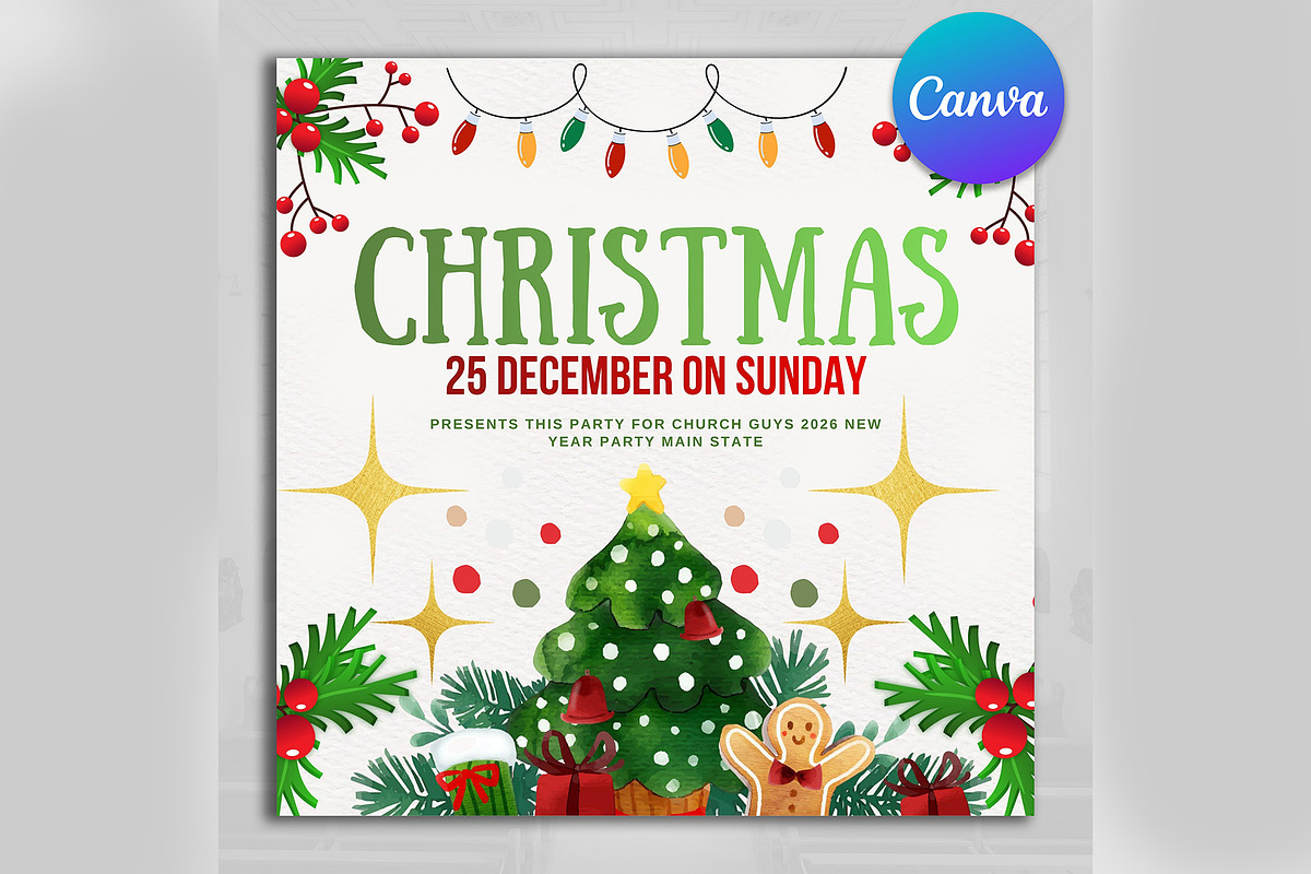 Christmas Card Invites, Canva PDF, a Social Media Template by Design Up (Photo 3 of 8)