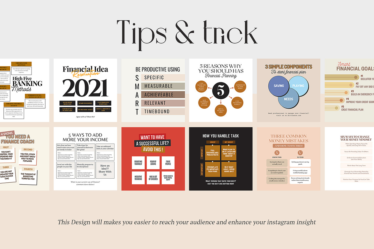Financial Planning Instagram CANVA, a Social Media Template by Analogi Studio (Photo 8 of 24)