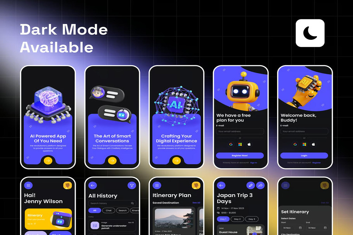 AI KOO AI Generator Mobile App UI UX, an UI Kit Template by Lumina_ui_ux202 (Photo 5 of 7)