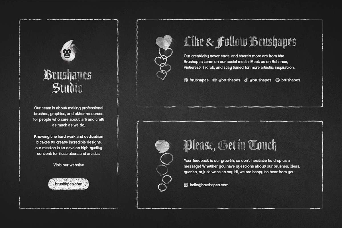Midnight Chalk Illustrator Brushes, a Brush Add-On by brushapes.com (Photo 7 of 7)