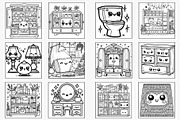 Kawaii Furniture Coloring Pages, a Decorative Illustration by Lamia Emad (Thumbnail 5 of 5)