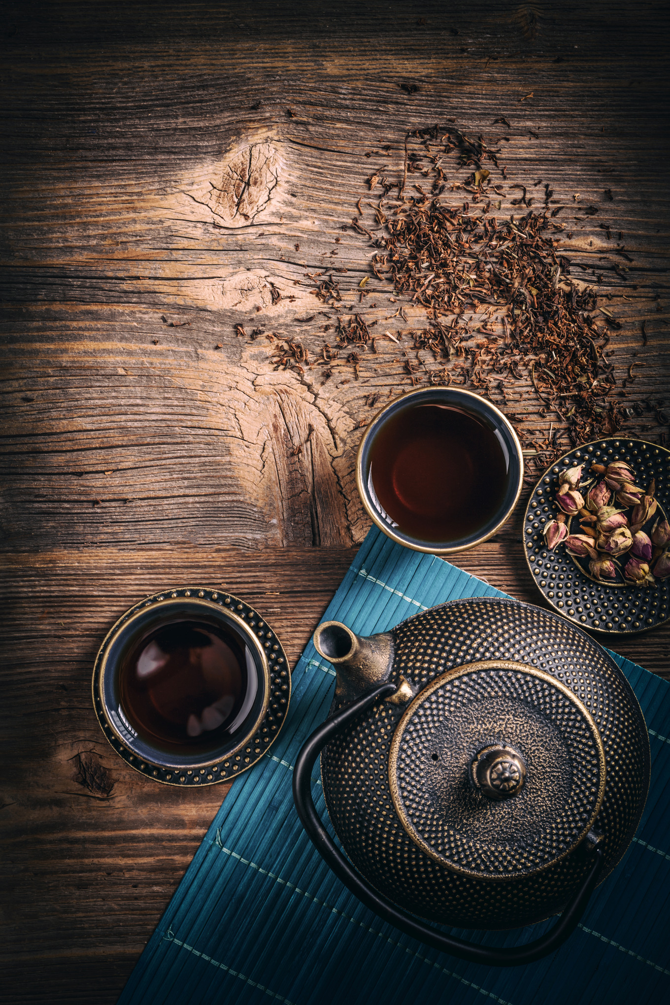 Top view of asian tea set, a Food & Drink Photo by Grafvision photography
