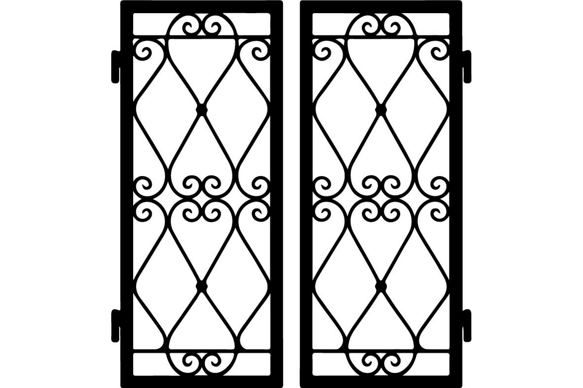 Decorative Iron Grill Scroll Panel, an Object Graphic by Creativeshirt (Photo 14 of 18)