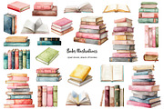 Watercolor book lover clipart, an Education Illustration by Art and Funny (Thumbnail 2 of 12)