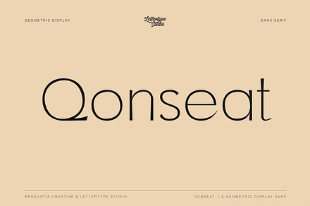 Qonseat a Geometric Display Sans