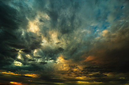 Dramatic dark cumulus cloud sunset, a Nature Photo by Shootdiem
