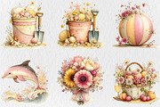 Whimsical Summer Clipart, a Seasonal Illustration by Rose Art (Thumbnail 3 of 6)