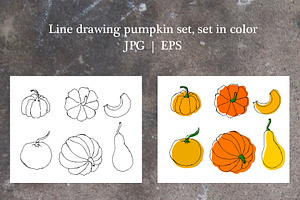 Vector Pumpkin Set