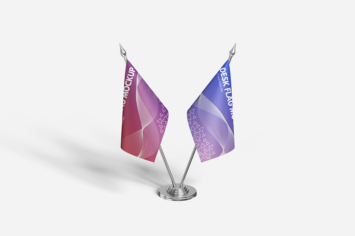Desk Flag Mockup, a Product Mockup by Indah (Photo 4 of 6)