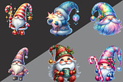 Lridescent Christmas Gnome Clipart, an Illustration by Black Bird Studio (Thumbnail 2 of 6)