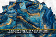 Elegant Deep Blue Agate Scrapbook, a Background Graphic by V Design Creator (Thumbnail 1 of 12)