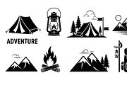 Camping Adventure Silhouette Icon, an Illustration by Artivon (Thumbnail 39 of 51)