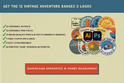 Vintage Surf Badge Logo Templates, a Branding & Logo Template by Golden Vision Studio (Thumbnail 7 of 7)