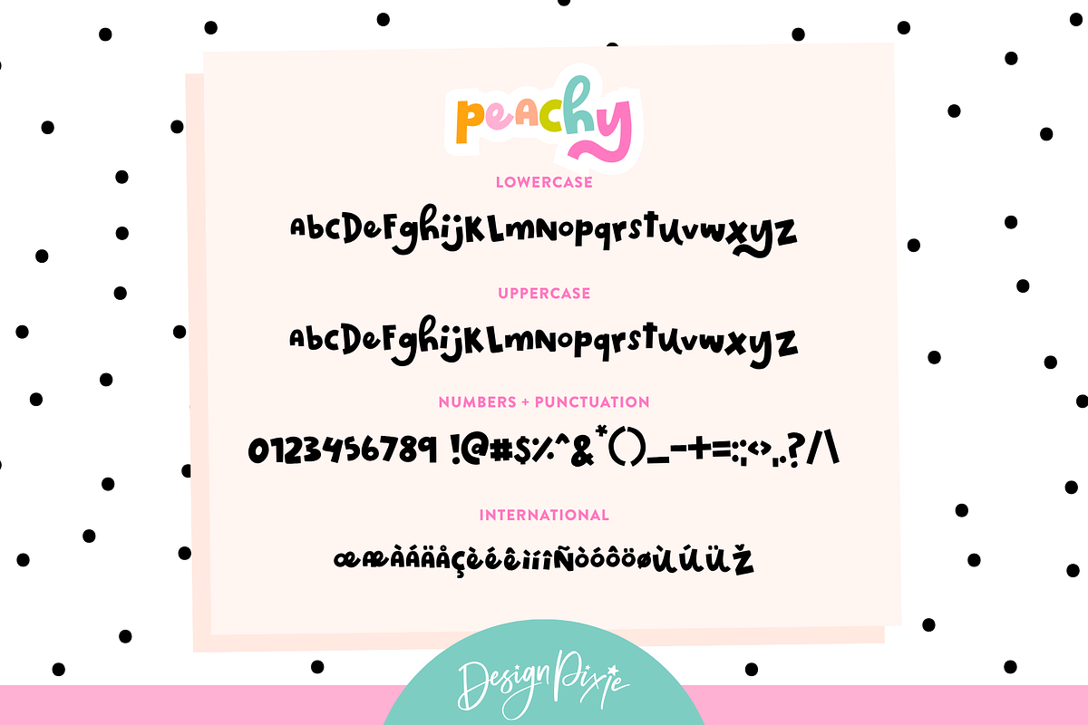 Peachy Font, a Handwritten Font by Design Pixie (Photo 8 of 8)