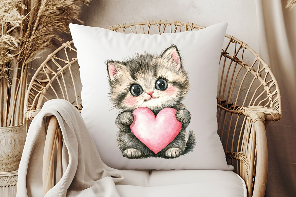 Kawaii Kitten Sublimation Clipart, an Illustration by Pixels.Craft (Photo 6 of 7)
